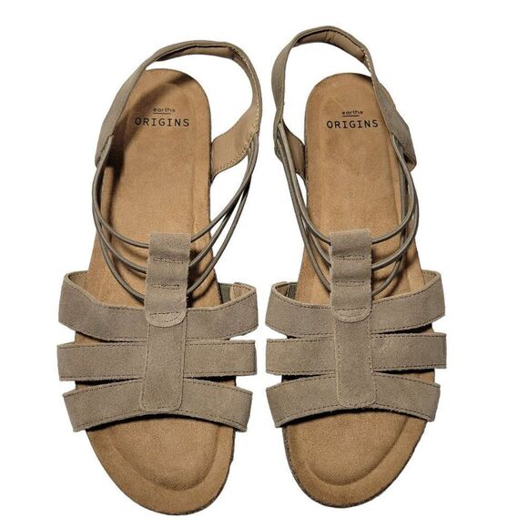 Earth Origins Sandals Womens Size 11 Sling Back Laney Sedona Brown Arch Support - Picture 2 of 12